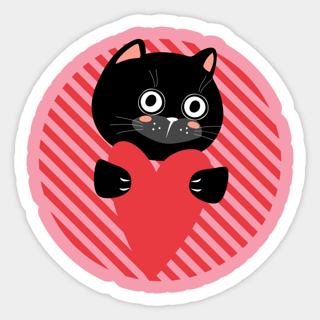 My heart My Cat, Meoww Sticker by Tumair